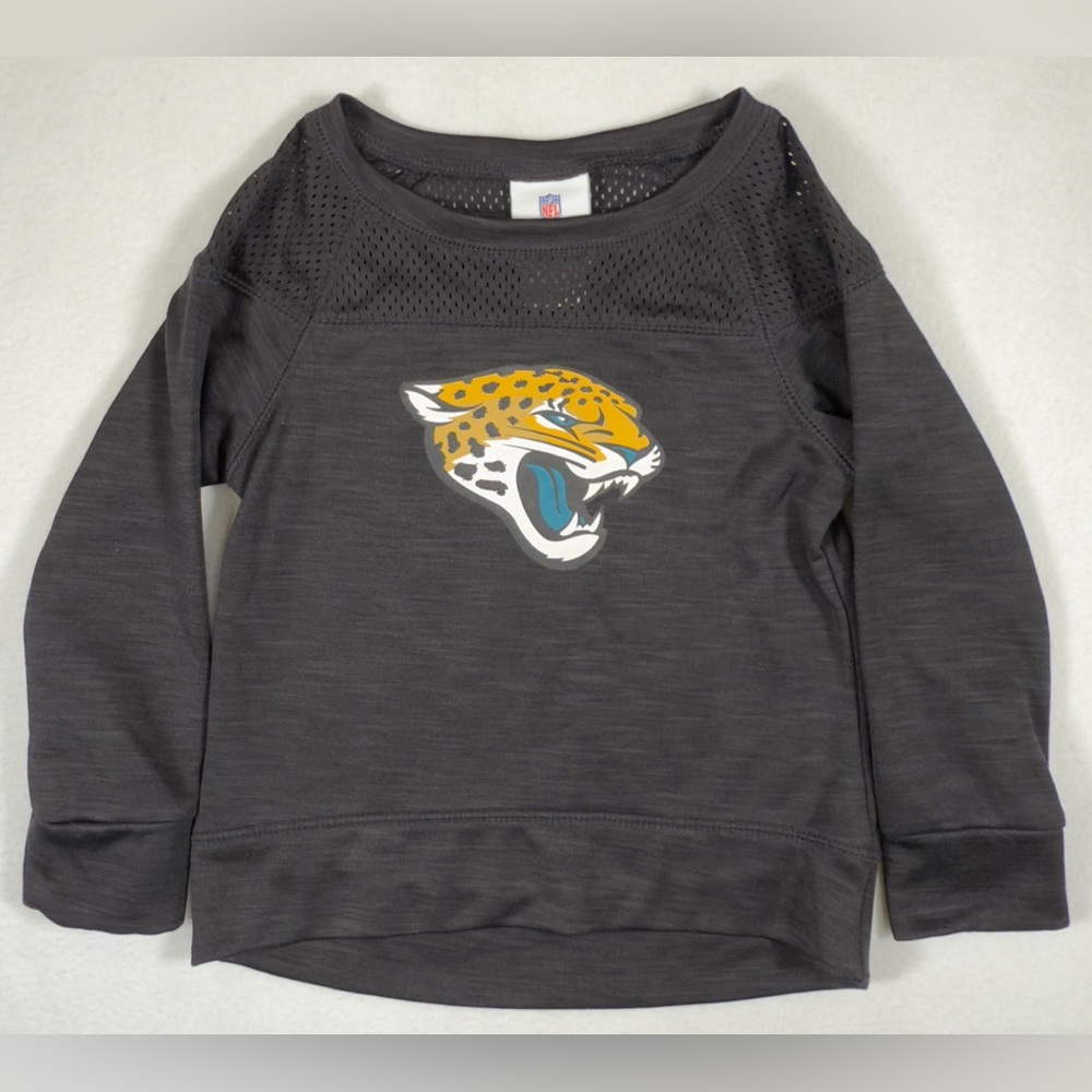 NFL Team Apparel‎ Girls’ Jacksonville Jaguars Football Mesh Long Sleeve Shirt XS